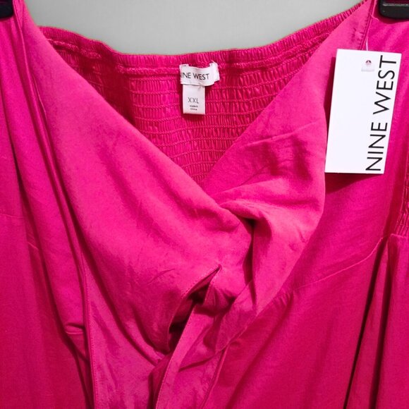 Nine West Pink Halter Dress Midi Length Size XXL - Picture 4 of 6